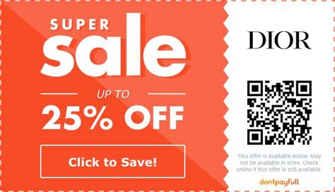 cupon descuento dior|dior coupon codes.